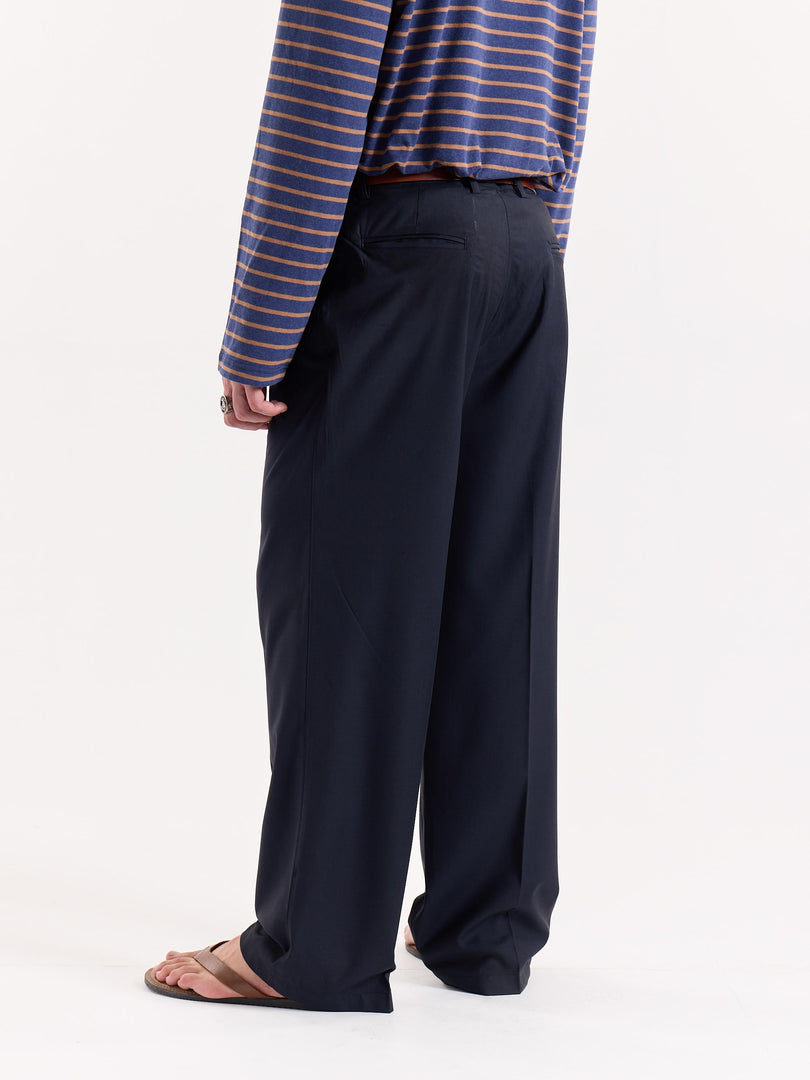 Blue Baggy Fit Trousers
