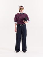 Load image into Gallery viewer, Blue Baggy Fit Trousers