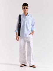Relaxed Fit Blue Striped Shirt