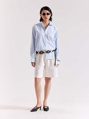 Relaxed Fit Blue Striped Shirt