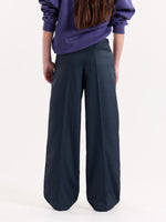 Load image into Gallery viewer, Blue Textured Baggy Fit Trousers