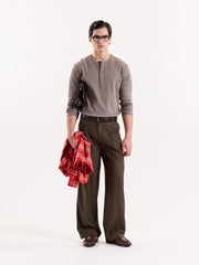 Brown Baggy Fit Trousers