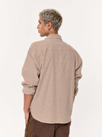 Load image into Gallery viewer, Brown Gingham Oversized Cropped Shirt