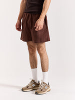 Load image into Gallery viewer, Brown Textured Shorts (Pre-order)