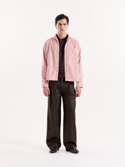 Brown Textured Baggy Fit Trousers