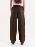 Load image into Gallery viewer, Brown Textured Baggy Fit Trousers