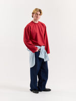 Load image into Gallery viewer, Cherry Red Loose Fit Cropped T-Shirt