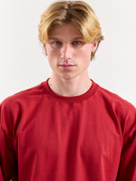 Load image into Gallery viewer, Cherry Red Loose Fit Cropped T-Shirt