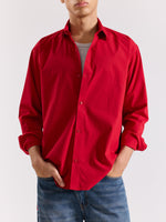 Load image into Gallery viewer, Cherry Red Poplin Shirt
