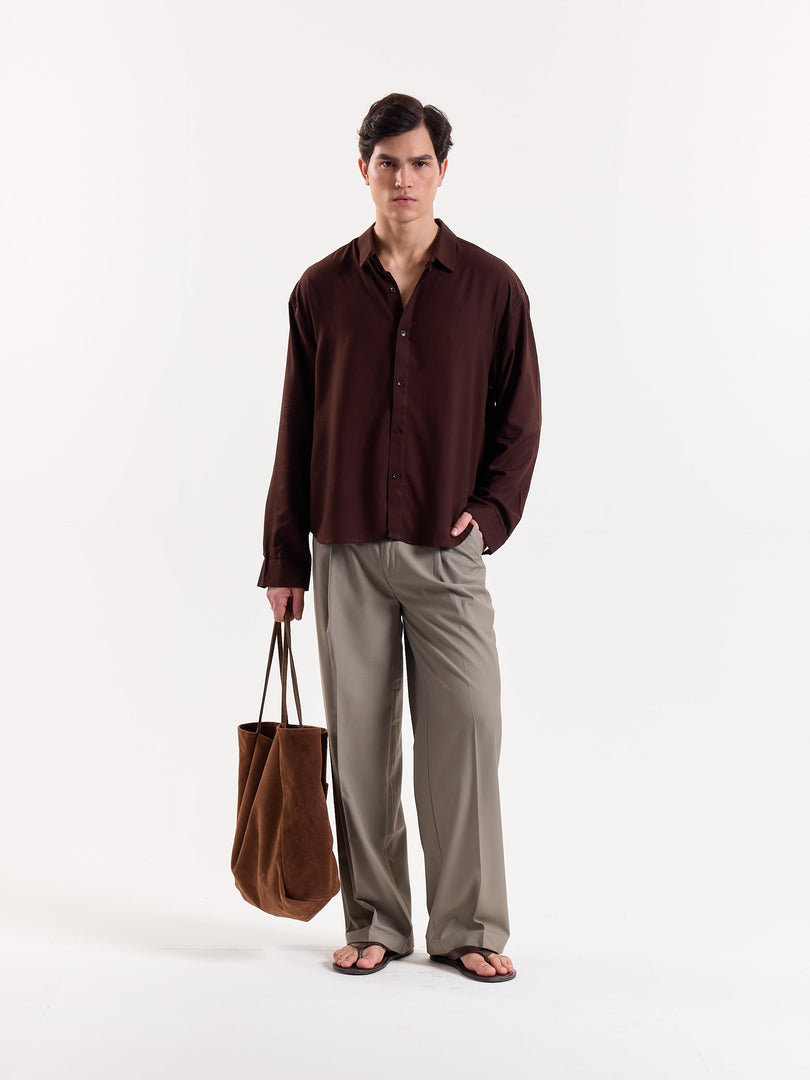 Chocolate Opal - Drape Shirt