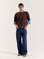 Load image into Gallery viewer, Chocolate Brown Loose Fit Cropped T-Shirt