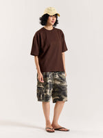 Load image into Gallery viewer, Chocolate Brown Loose Fit Cropped T-Shirt