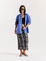 Load image into Gallery viewer, Cobalt Blue Chambray Linen Shirt
