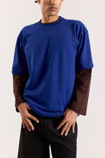 Load image into Gallery viewer, Electric Blue Loose Fit Cropped T-Shirt