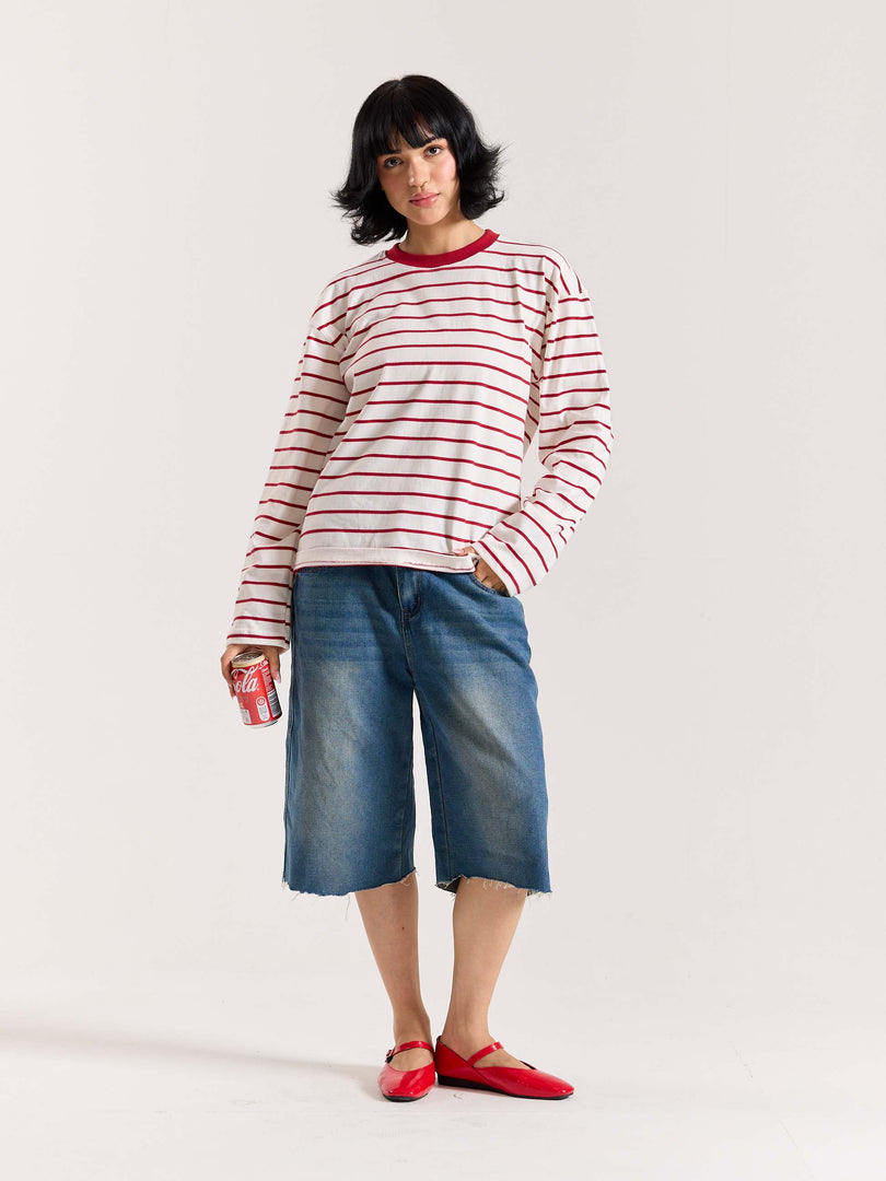Code Red Loose Fit Cropped T-Shirt