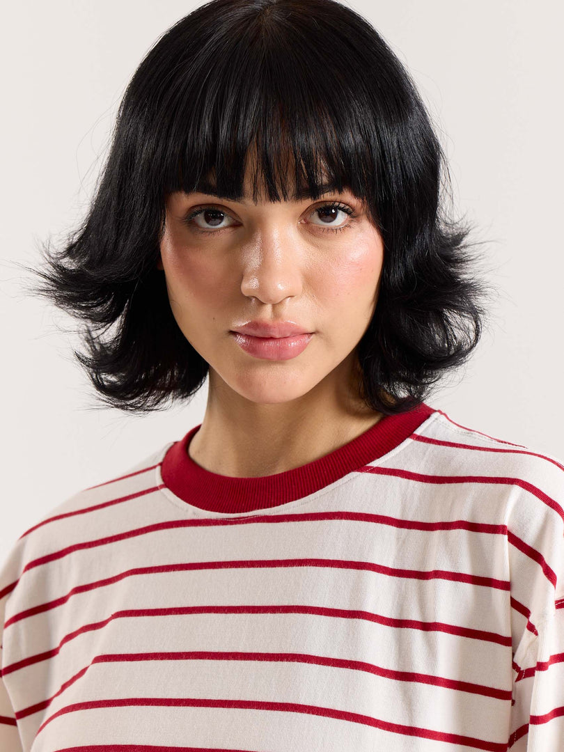 Code Red Loose Fit Cropped T-Shirt