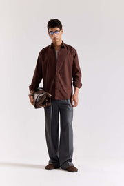 Coffee Brown Poplin Shirt