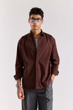 Load image into Gallery viewer, Coffee Brown Poplin Shirt