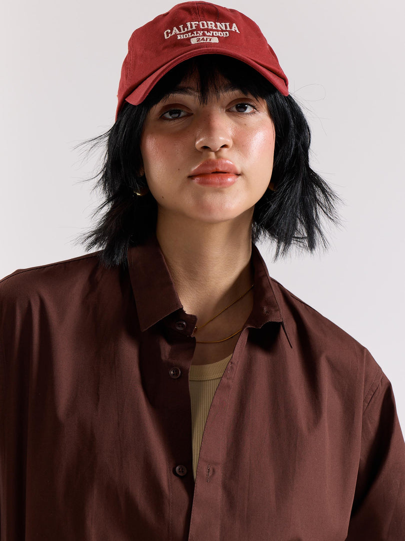 Coffee Brown Poplin Shirt