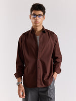 Load image into Gallery viewer, Coffee Brown Poplin Shirt