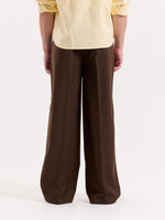 Load image into Gallery viewer, Copper Brown Pinstriped Baggy Fit Trousers