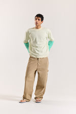 Load image into Gallery viewer, Cream Loose Fit Cropped T-Shirt