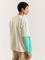 Load image into Gallery viewer, Cream Loose Fit Cropped T-Shirt