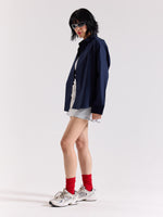 Load image into Gallery viewer, Dark Blue Poplin Shirt