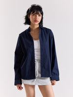 Load image into Gallery viewer, Dark Blue Poplin Shirt
