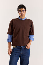Load image into Gallery viewer, Dark Brown Loose Fit Cropped T-Shirt