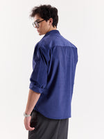 Load image into Gallery viewer, Dark Dusty Blue Corduroy Oversized Shirt