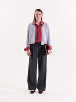 Load image into Gallery viewer, Dark Grey Textured Baggy Fit Trousers