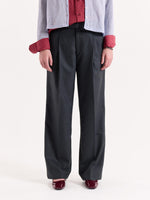 Load image into Gallery viewer, Dark Grey Textured Baggy Fit Trousers