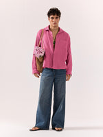Load image into Gallery viewer, Dark Pink Gauze Holiday Shirt