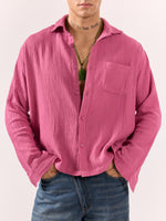 Load image into Gallery viewer, Dark Pink Gauze Holiday Shirt