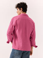 Load image into Gallery viewer, Dark Pink Gauze Holiday Shirt