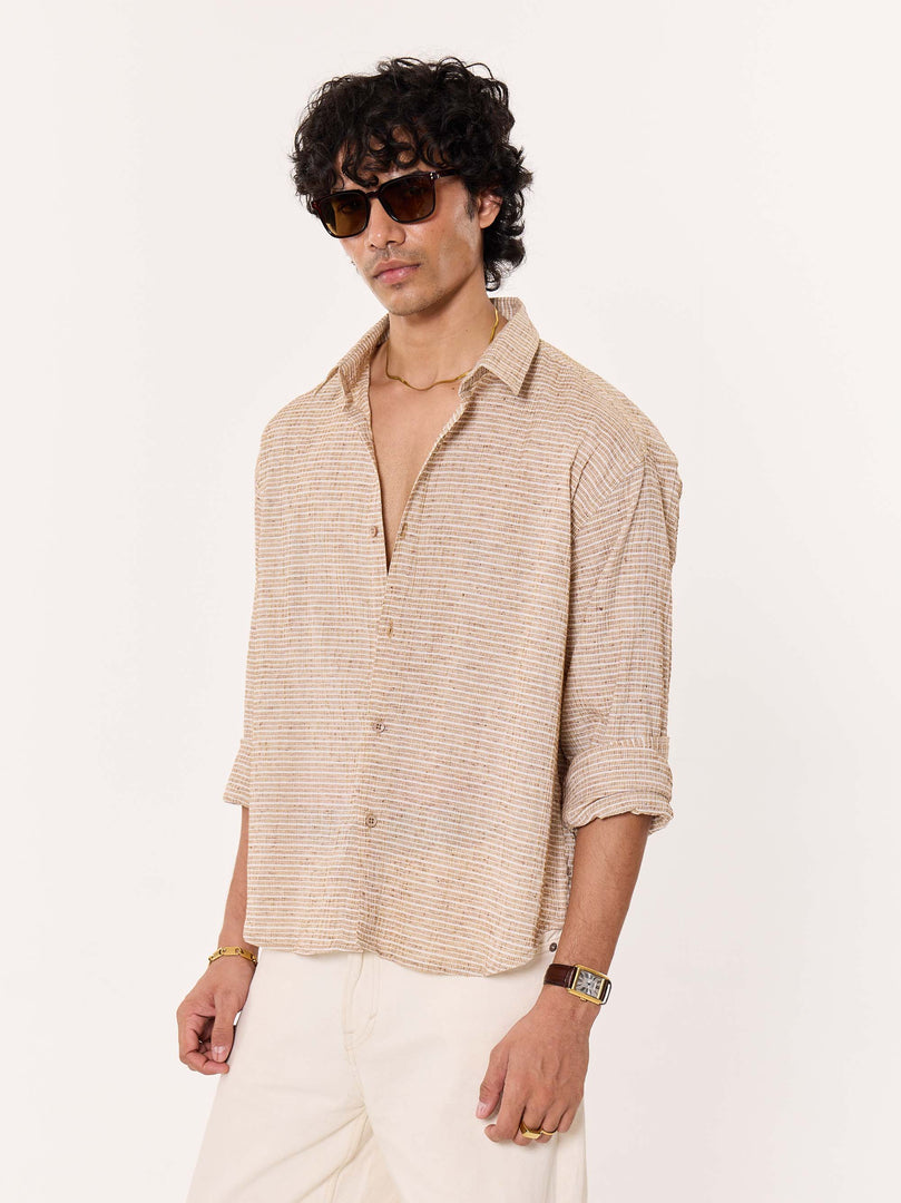 Dune Textured Cropped Shirt