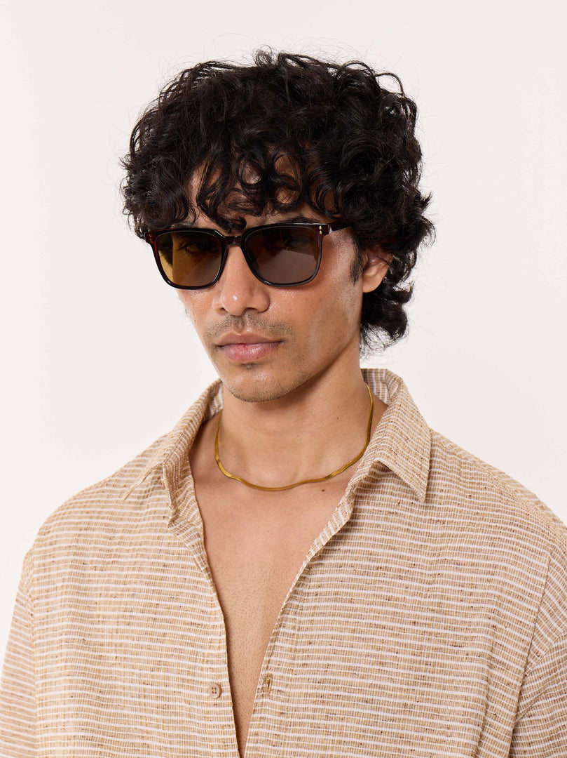 Dune Textured Cropped Shirt