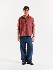 Dusty Rose Corduroy Oversized Shirt
