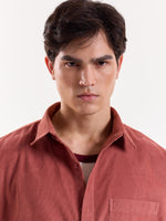 Load image into Gallery viewer, Dusty Rose Corduroy Oversized Shirt