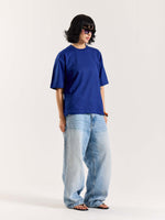 Load image into Gallery viewer, Electric Blue Loose Fit Cropped T-Shirt