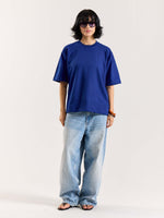 Load image into Gallery viewer, Electric Blue Loose Fit Cropped T-Shirt