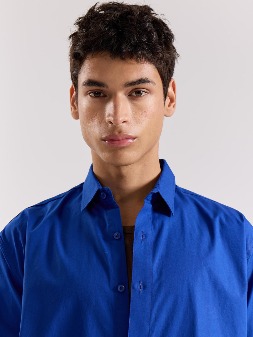 Electric Blue Poplin Shirt