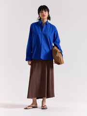 Electric Blue Poplin Shirt