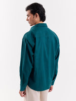 Load image into Gallery viewer, Emerald Green Linen Cropped Shirt