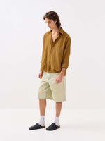 Load image into Gallery viewer, Mustard Yellow Gauze Holiday Shirt
