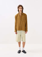 Load image into Gallery viewer, Mustard Yellow Gauze Holiday Shirt
