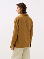 Load image into Gallery viewer, Mustard Yellow Gauze Holiday Shirt
