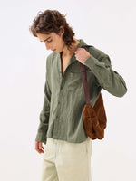Load image into Gallery viewer, Sage Green Gauze Holiday Shirt
