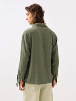 Load image into Gallery viewer, Sage Green Gauze Holiday Shirt
